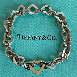 Tiffany & Co. Interlocking Hearts 925 Silver Bracelet